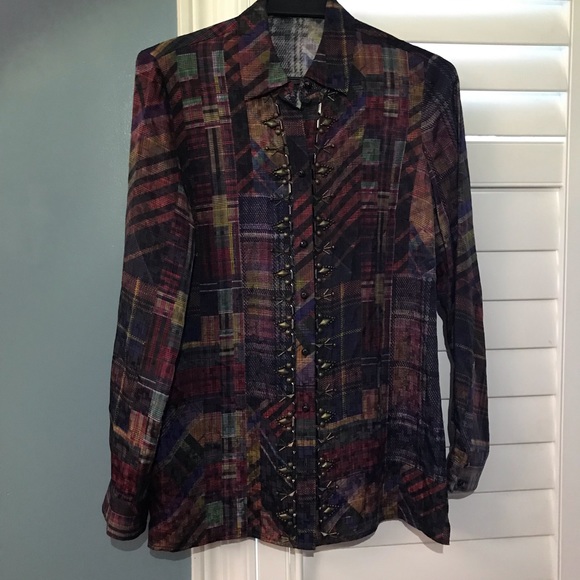 Robert Graham Silk Blouse - Picture 4 of 10